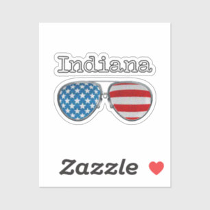 USA PILOOTBRIL INDIANA STICKER