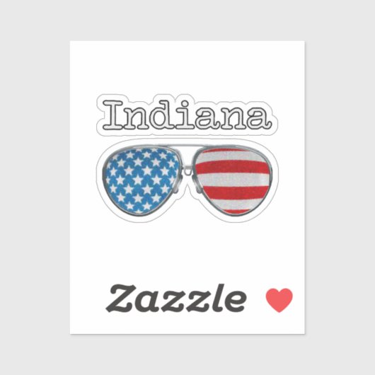 USA PILOOTBRIL INDIANA STICKER (Vel)