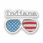 USA PILOOTBRIL INDIANA STICKER (Voorkant)