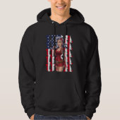 USA Pin-Up Meisje met Moersleutel Hoodie (Voorkant)