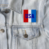 USA Pin Vierkante Button 5,1 Cm (In situ)
