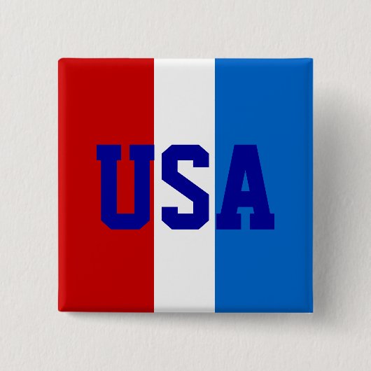USA Pin Vierkante Button 5,1 Cm (Voorkant)