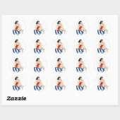USA Pinup Ronde Sticker (Vel)