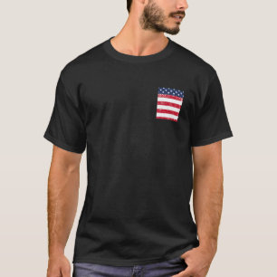 USA Pocket T Shirt met Amerikaanse vlag voor 4e va