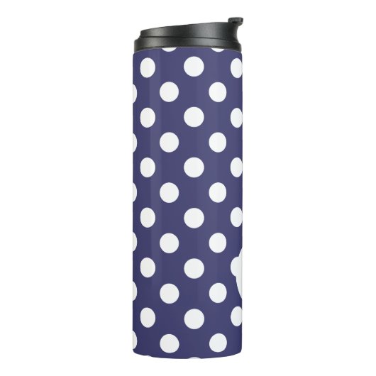 USA Polka Dots and Stripes: Monogram Thermosbeker (Gedraaid links)