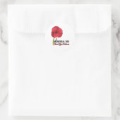 USA Poppy Memorial Day Veterans Day Pride Ronde Sticker (Tas)