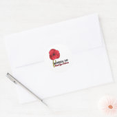 USA Poppy Memorial Day Veterans Day Pride Ronde Sticker (Envelop)