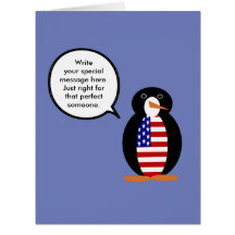 USA pratende mevrouw Pinguïn gepersonaliseerd