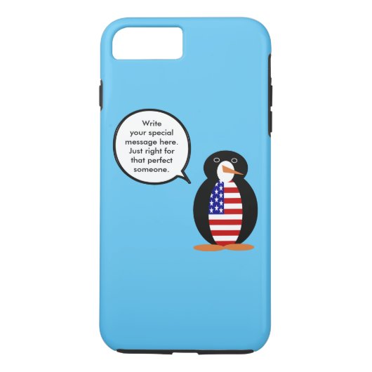 USA pratende mevrouw Pinguïn gepersonaliseerd Case-Mate iPhone Case (Achterkant)