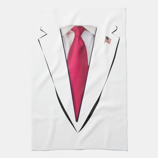 USA President Trump Suit Theedoek (Verticaal)