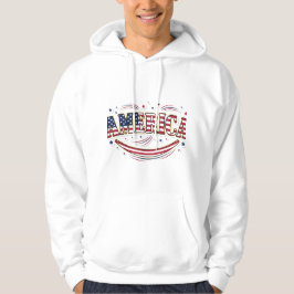 USA Pride Kleding & Kunst: Kale Adelaar en Vlag Hoodie