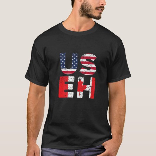 USA Pride US Vlag Dag USEH Canada Premium T-shirt (Voorkant)