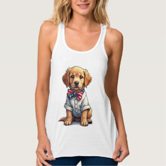USA Puppy Patriot Gouden Retriever Vintage T-shirt