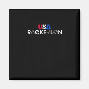 Usa Racketlon - Tafeltennis Badminton Squash Tenni Magneet
