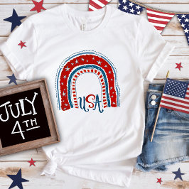 USA Rainbow Patriotic Fun Inspirivity T-shirt