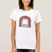 USA Rainbow Patriotic Fun Inspirivity T-shirt (Voorkant)