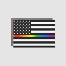 USA Rainbow Pride dunne lijn