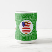 USA Red Hair Angel Kerstvlag gepersonaliseerd Magische Mok (Midden)