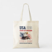 USA Red White and Blue America's 250th Anniversary Tote Bag (Achterkant)