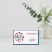 USA Red White Blue Fireworks Patriotic American Visitekaartje (Staand voorkant)