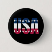 USA Red White en Blue met sterren Ronde Button 5,7 Cm (Voorkant)