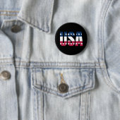 USA Red White en Blue met sterren Ronde Button 5,7 Cm (In situ)