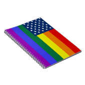 USA Regenboog Pride Notitieboek (Rechterzijde)