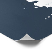 USA Reiskaart voor Koppels naar Pin Bezochte plaat Poster (Hoek)