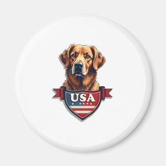 USA Retriever Heritage Vintage Hondenshirt 2 Magneet