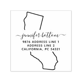 USA Return Address Business Signature California Zelfinktende Stempel