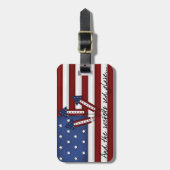 USA Rockets Vlag Bagage Label (Voorkant verticaal)