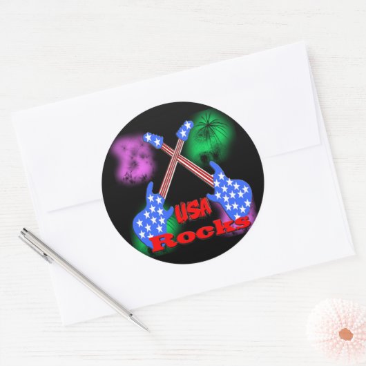 USA Rocks 4e Ronde Sticker (Envelop)