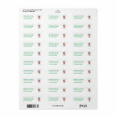 USA Rode Haar Engel Kerst Vlag Gepersonaliseerd Etiket (Full Sheet)