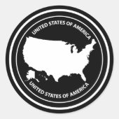 USA RONDE STICKER (Voorkant)