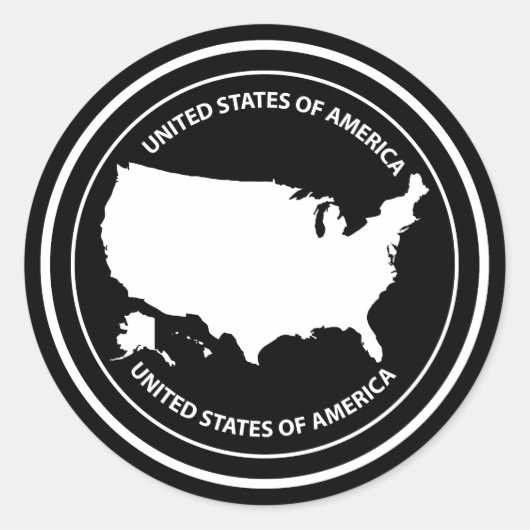 USA RONDE STICKER (Voorkant)