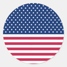 USA Rood Blauw Wit Sterren Strepen Ronde Stickers