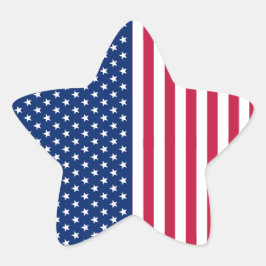 USA Rood Blauw Wit US Stars Stripes Party Favoriet Ster Sticker