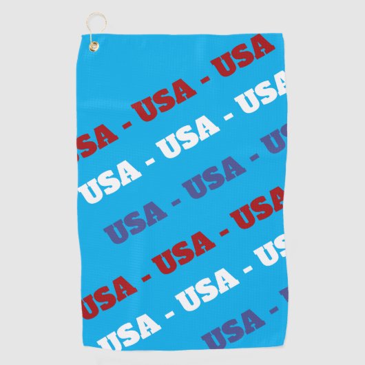 USA Rood Wit Blauw Golf Handdoek (Voorkant)