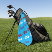 USA Rood Wit Blauw Golf Handdoek (Groen)