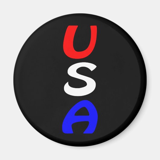 USA Rood, Wit & Blauw Magneet (Voorkant)