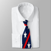 USA Rood Wit & Blauw Patriottisch Trendy Modern Ma Stropdas (Gebonden)