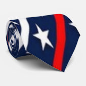 USA Rood Wit & Blauw Patriottisch Trendy Modern Ma Stropdas (Opgerold)