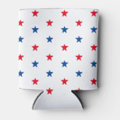 USA Rood wit blauw patriottische sterren patroon Blikjeskoeler (Voorkant)