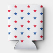 USA Rood wit blauw patriottische sterren patroon Blikjeskoeler (Achterkant)