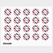 USA Rood Wit Blauw Ronde Stickers (Vel)