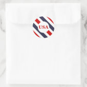USA Rood Wit Blauw Ronde Stickers (Tas)