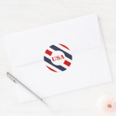 USA Rood Wit Blauw Ronde Stickers (Envelop)