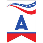 USA Rood, Wit, Blauw Vlaggetjes (Derde vlag)