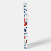 USA Rood Wit en Blauw Bloemen met Kale Adelaar Case-Mate iPhone Case (Achterkant / Links)