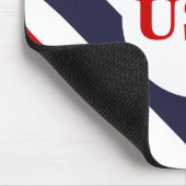 USA Rood Wit en Blauw Gestreepte Muismat (Hoek)